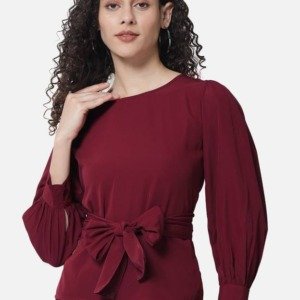 ALL WAYS YOU Women Regular Fit Boat Neck Top