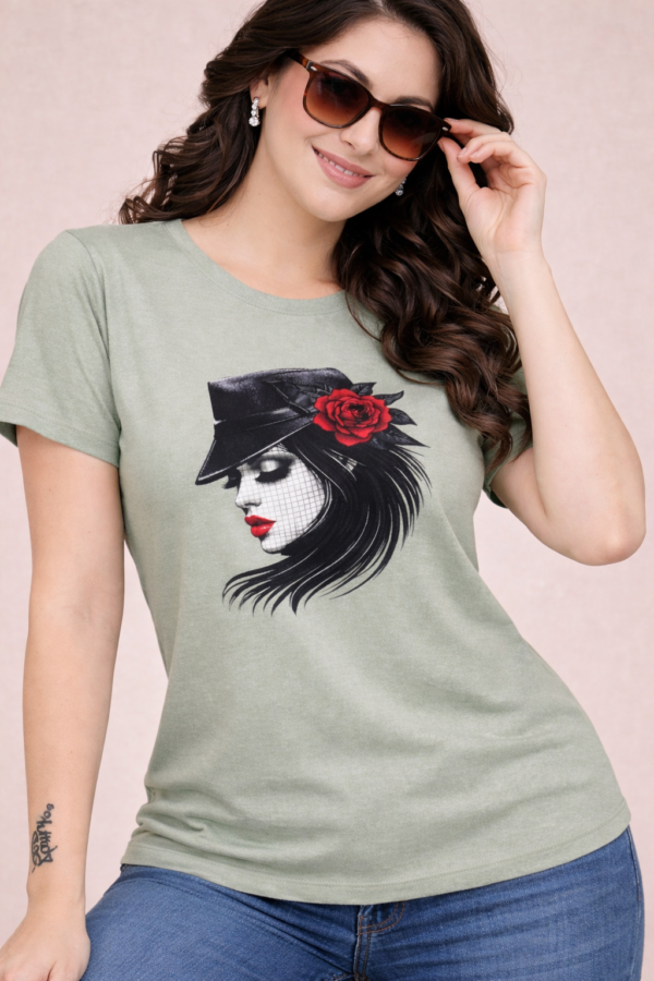 Stylish Pista Green Graphic Printed Women’s T-Shirt